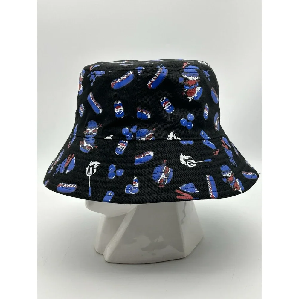 RARE Reversible Better With Pepsi Bucket Hat Cookout Hot Dogs Burgers Spatula‎